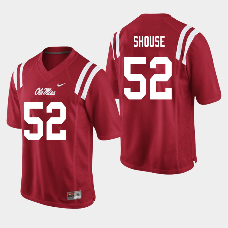 Luke Shouse Ole Miss Rebels NCAA Men's Red #52 Stitched Limited College Football Jersey RPZ7558PS